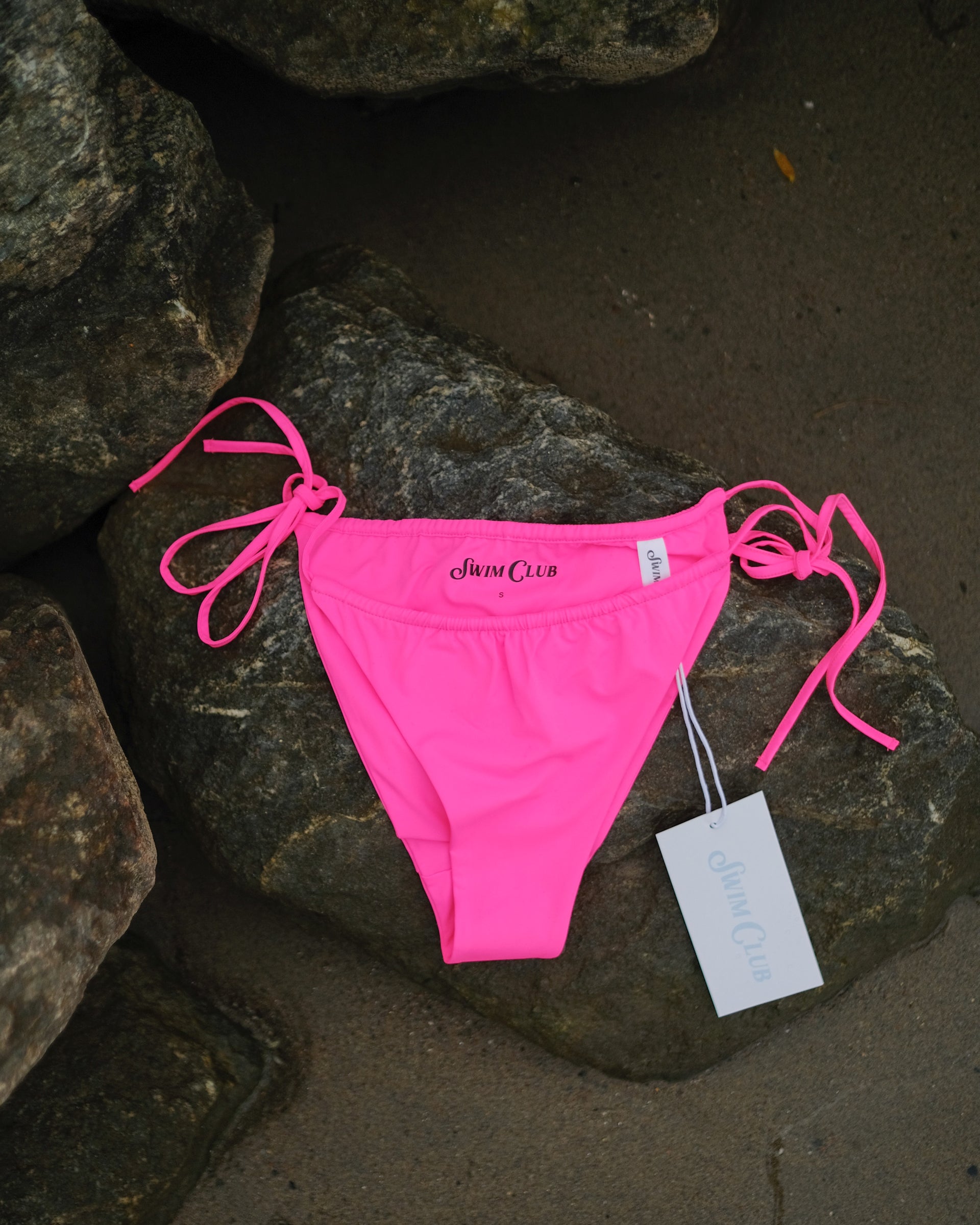 SWIM CLUB 9pm brief solid Bikini Hot pink