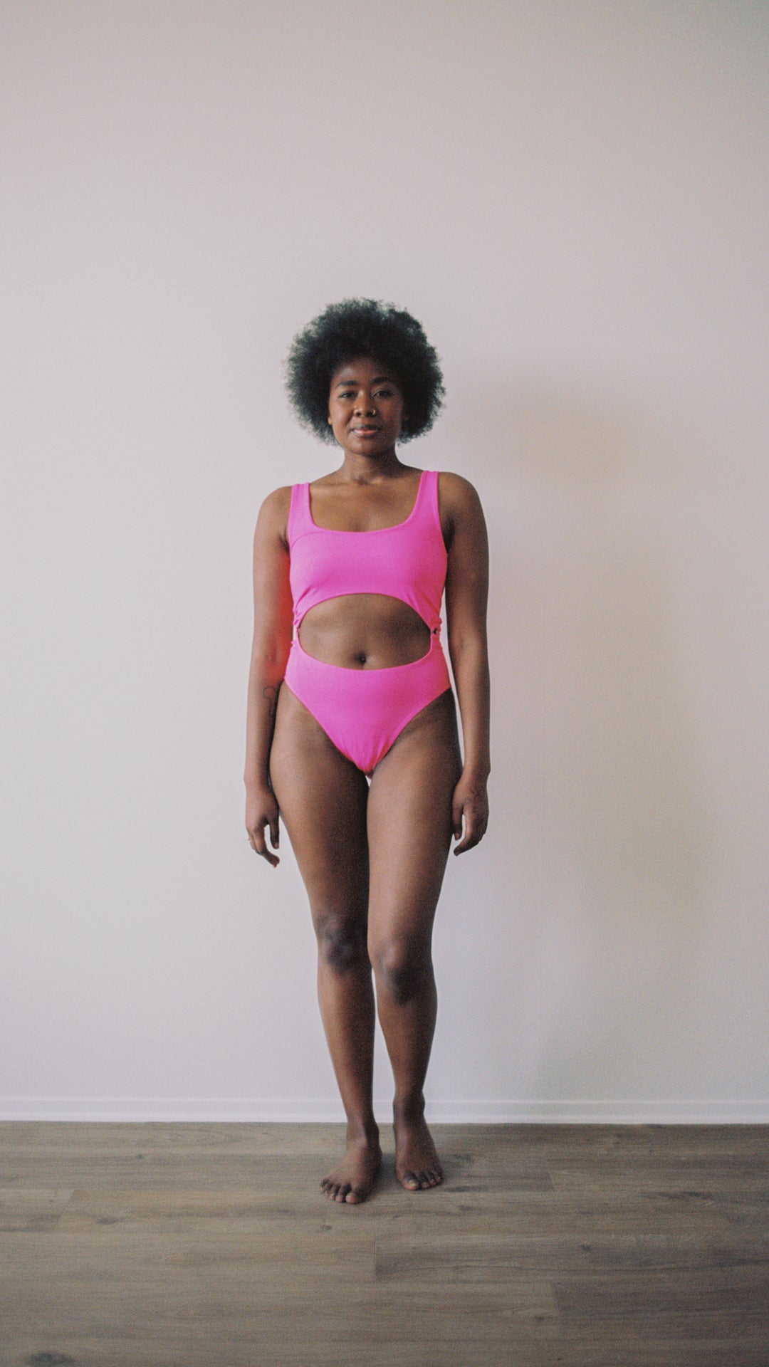 SWIM CLUB Night swimsuit solid Swimsuit Hot pink