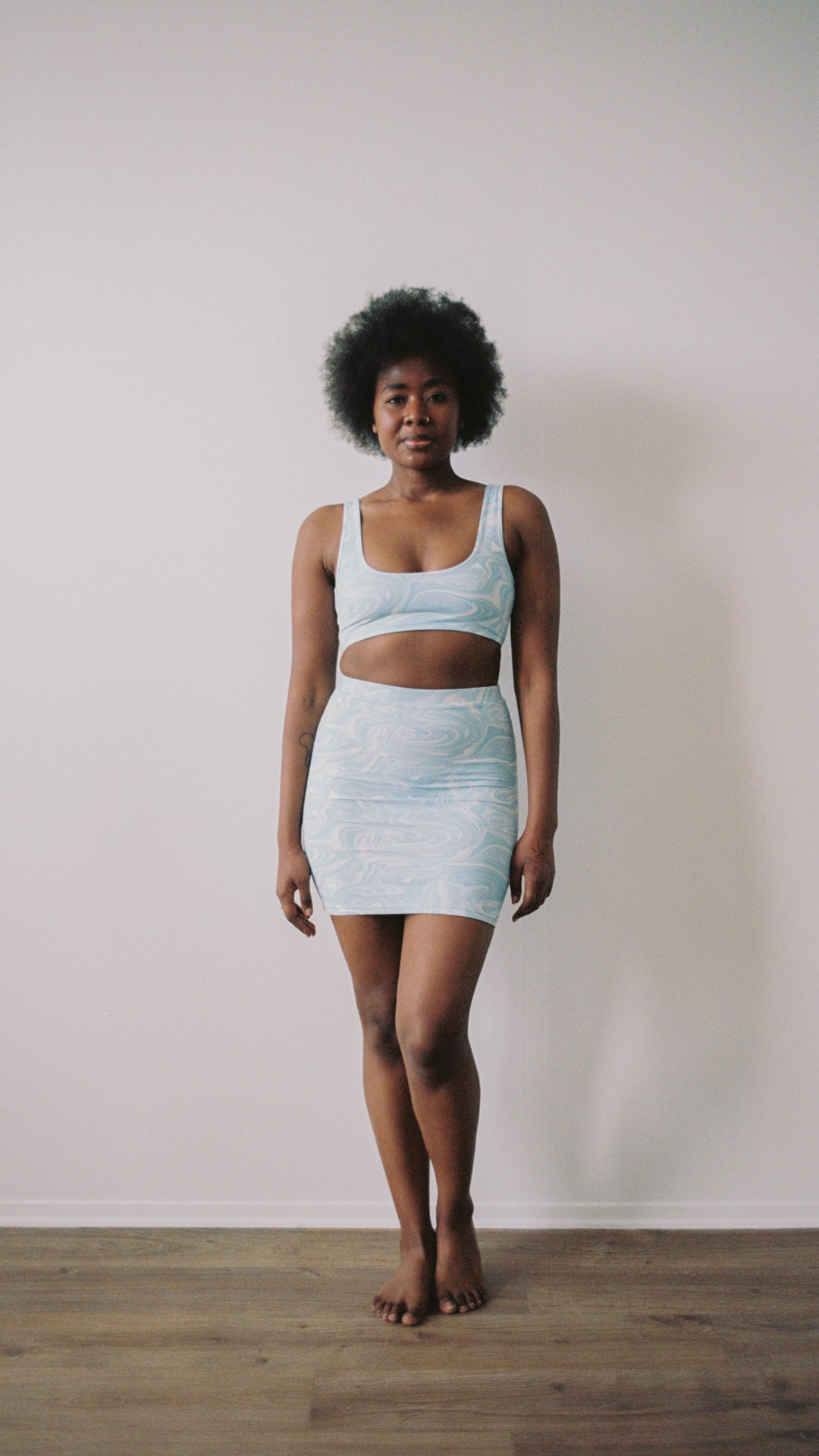 SWIM CLUB Play skirt print Skirt Liquid marble print