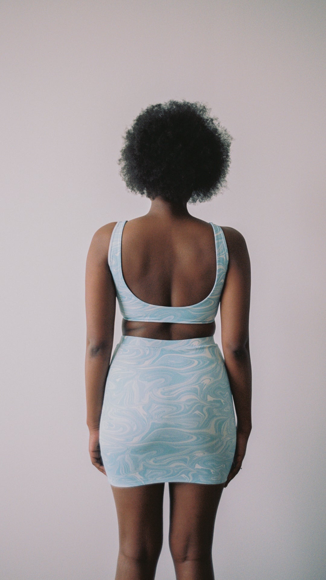 SWIM CLUB Play skirt print Skirt Liquid marble print