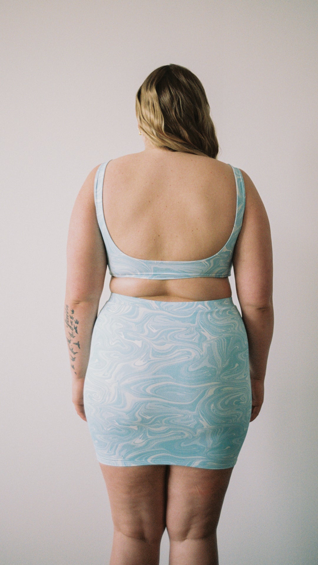 SWIM CLUB Play skirt print Skirt Liquid marble print