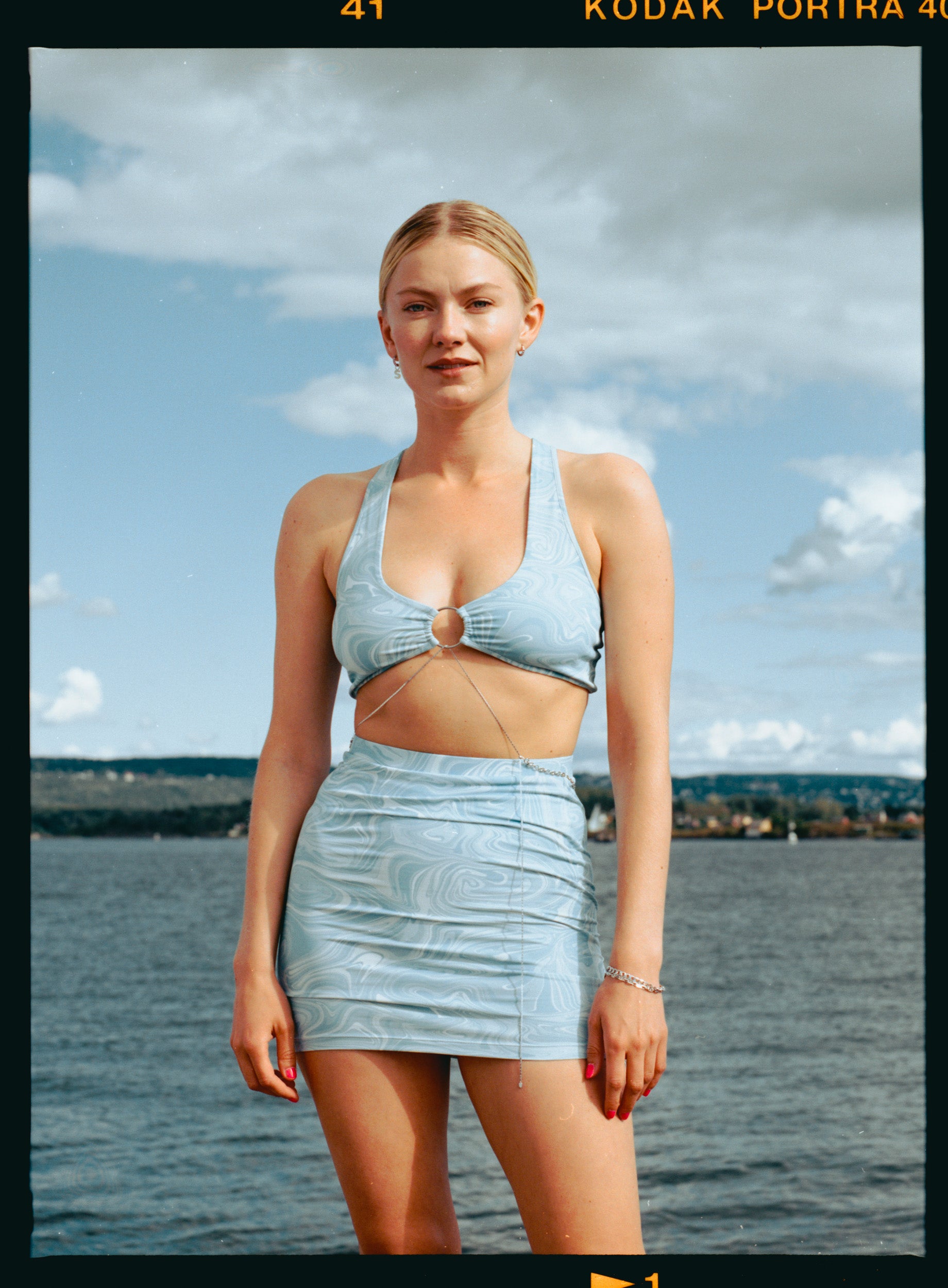 SWIM CLUB Play skirt print Skirt Liquid marble print