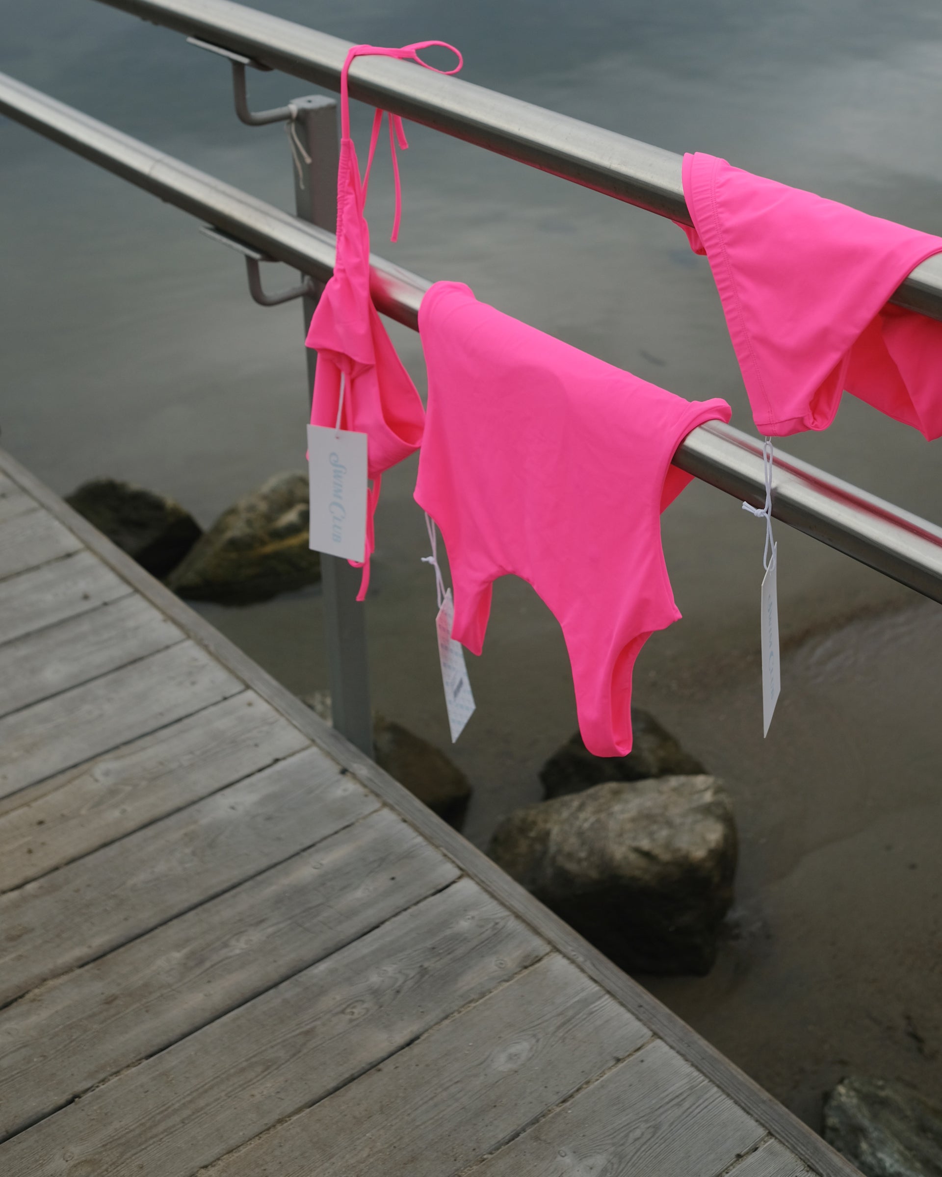 Pool swimsuit solid - Hot pink