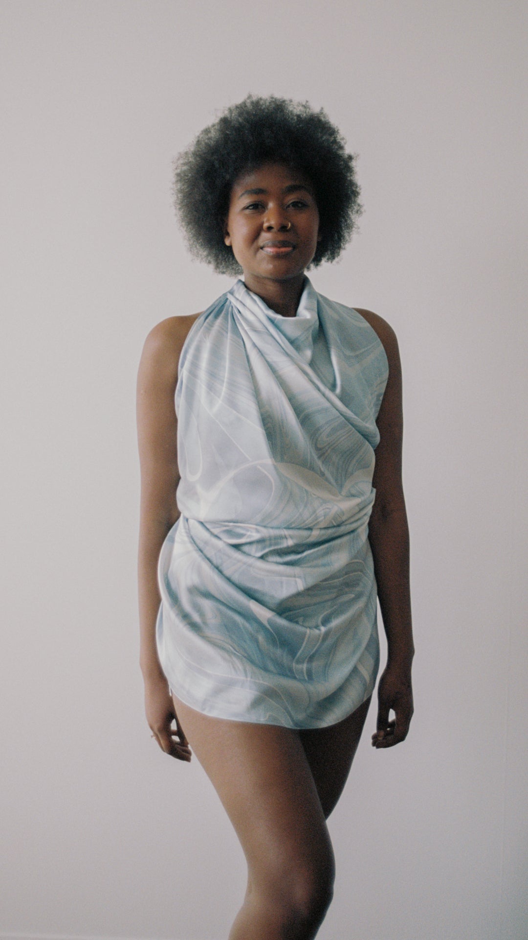 SWIM CLUB Sarong scarf Scarf Liquid marble print