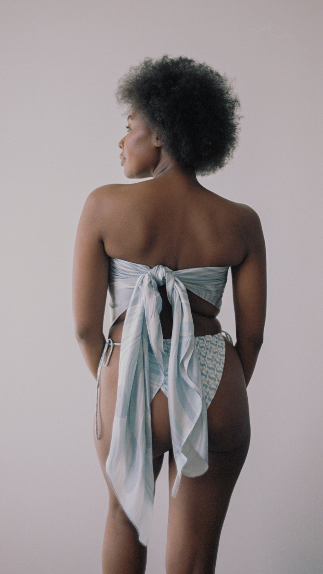 SWIM CLUB Sarong scarf Scarf Liquid marble print