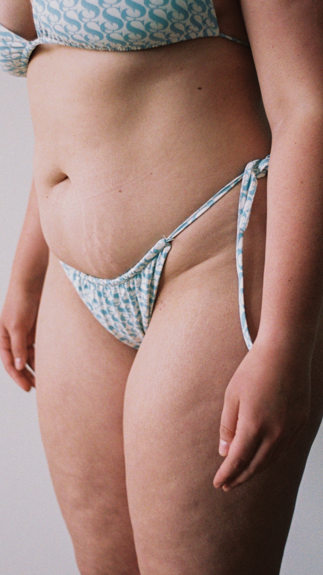 SWIM CLUB 9pm brief print Bikini Logo print