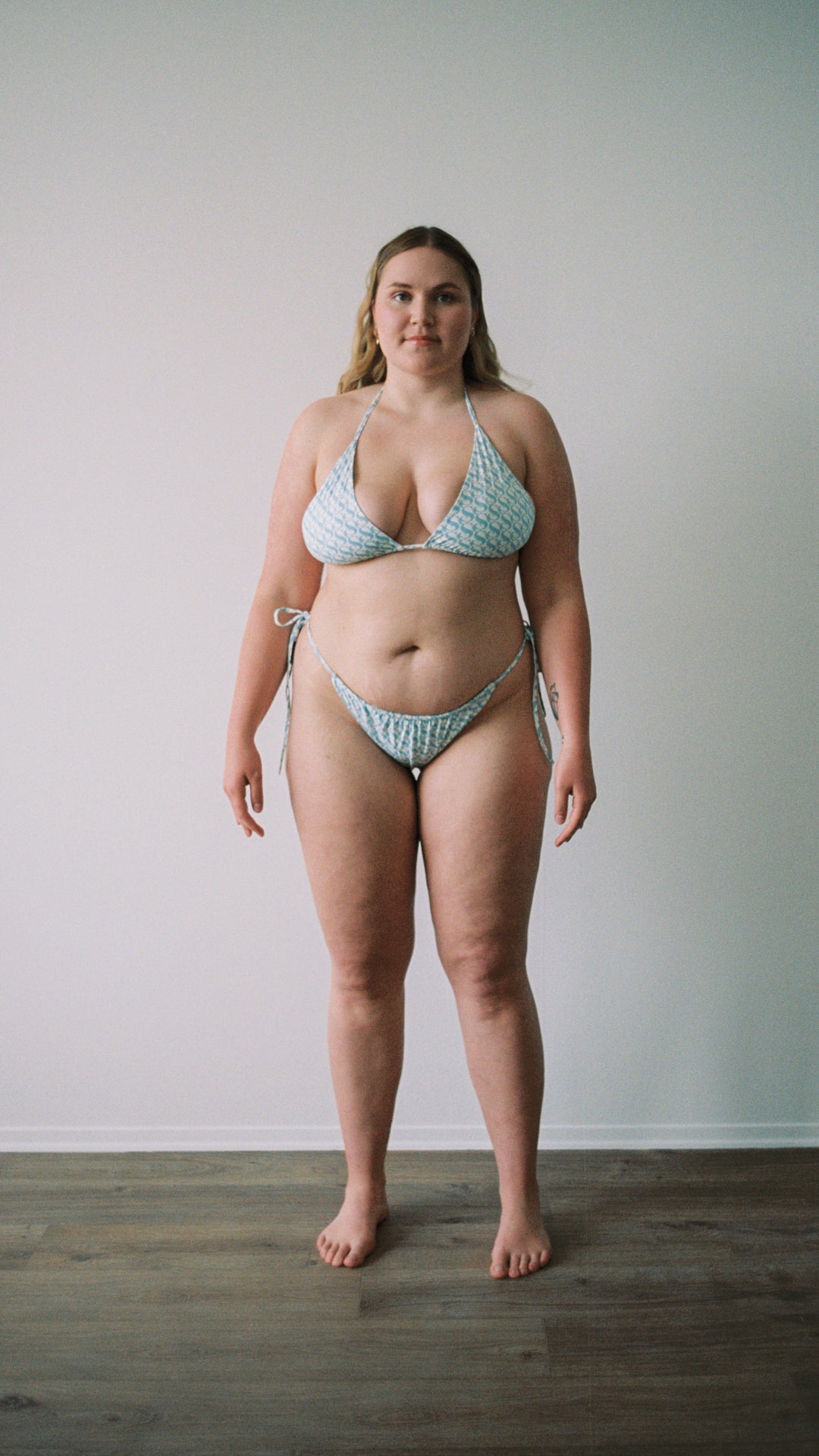 SWIM CLUB 9pm brief print Bikini Logo print