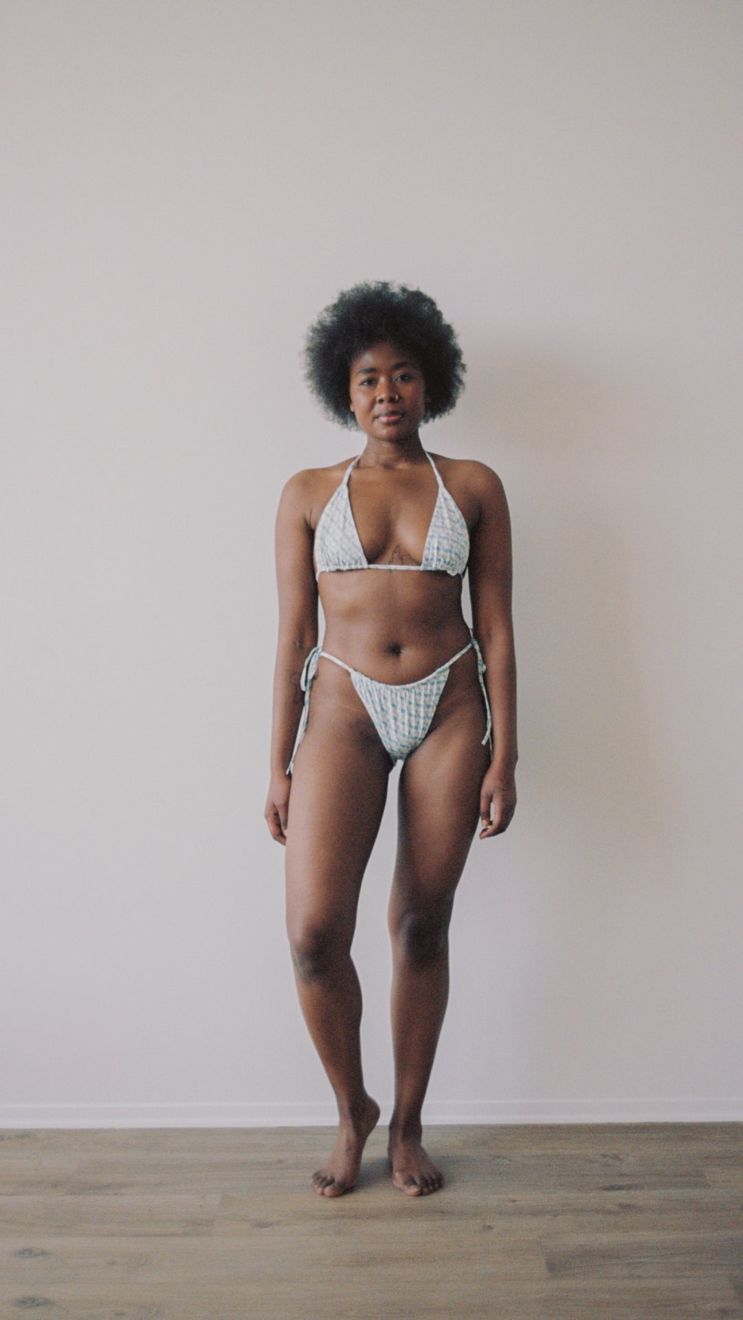 SWIM CLUB 9pm brief print Bikini Logo print