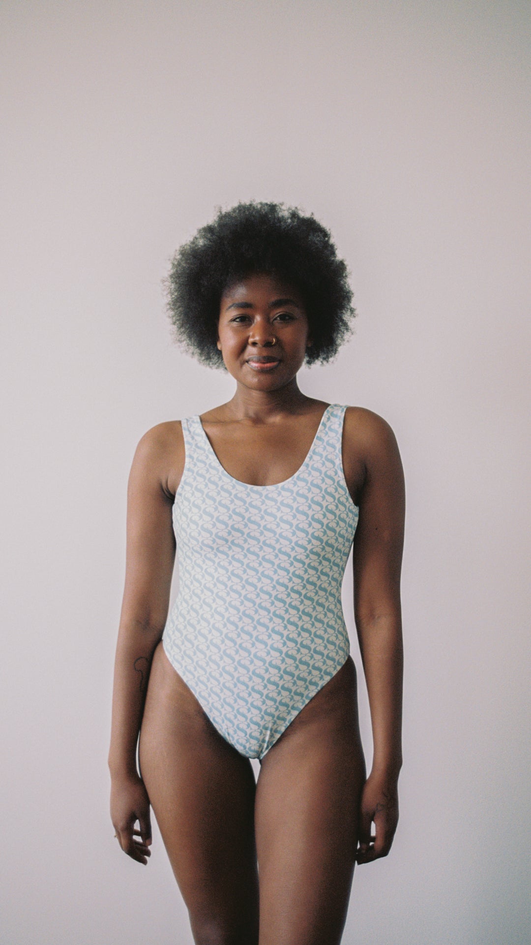 SWIM CLUB Pool swimsuit print Swimsuit Logo print