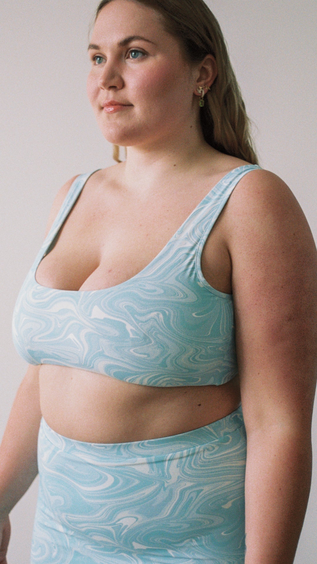 SWIM CLUB Syden top print Bikini Liquid marble print