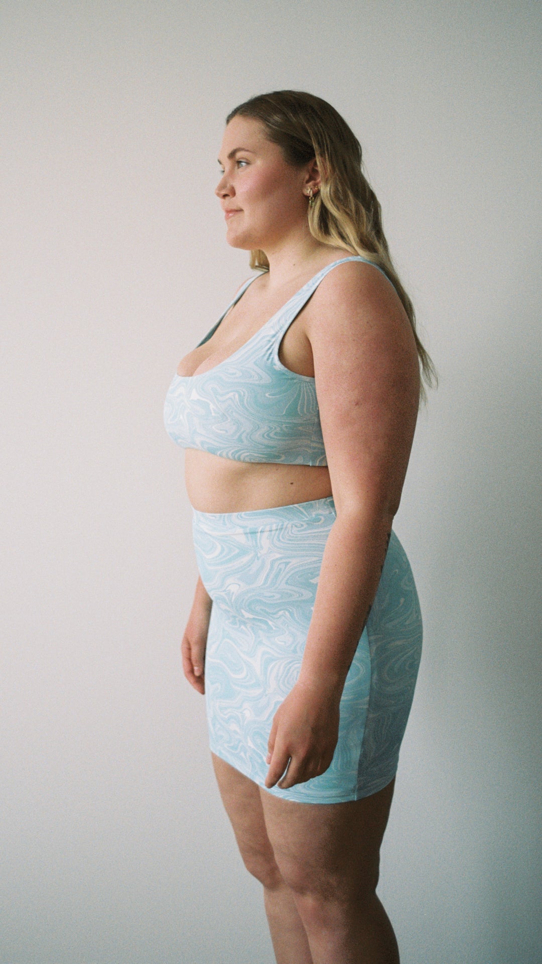 SWIM CLUB Syden top print Bikini Liquid marble print